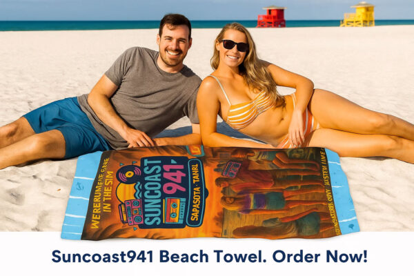 Luxuriously Soft Custom Beach Towel – Perfect for Sarasota & Tampa Beach Days